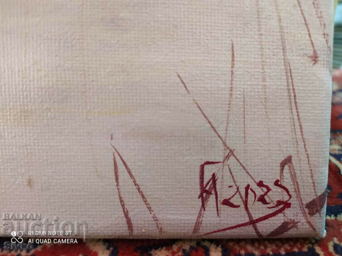 Oil painting on canvas the village pub signature - 5 Oil painting on canvas the village pub signature - 5