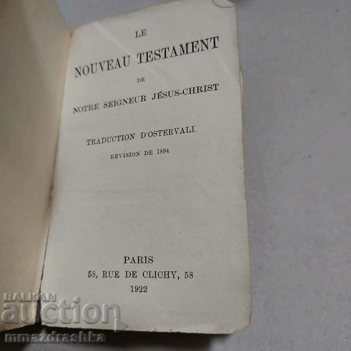 French Bible 102 years old