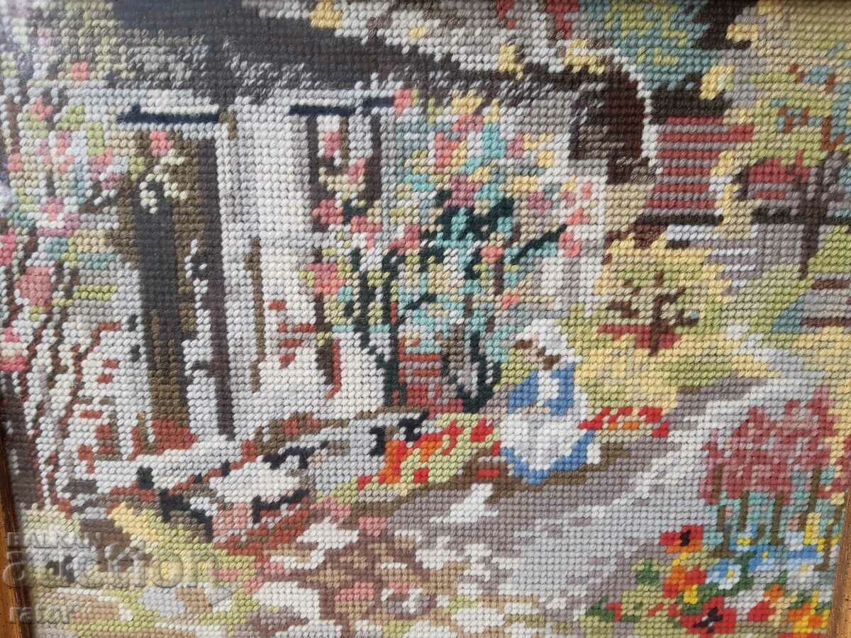 Παλιά ραμμένη στο χέρι ταπετσαρία με όμορφο σκελετό με τιμή € 12.99 | 25.41 BGN