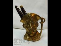 Massive bronze vessel for pens or other, pirat, saber!