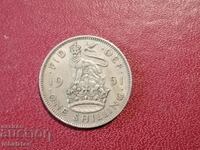 1951 year 1 shilling English lion