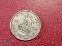 1950 year 1 shilling English lion