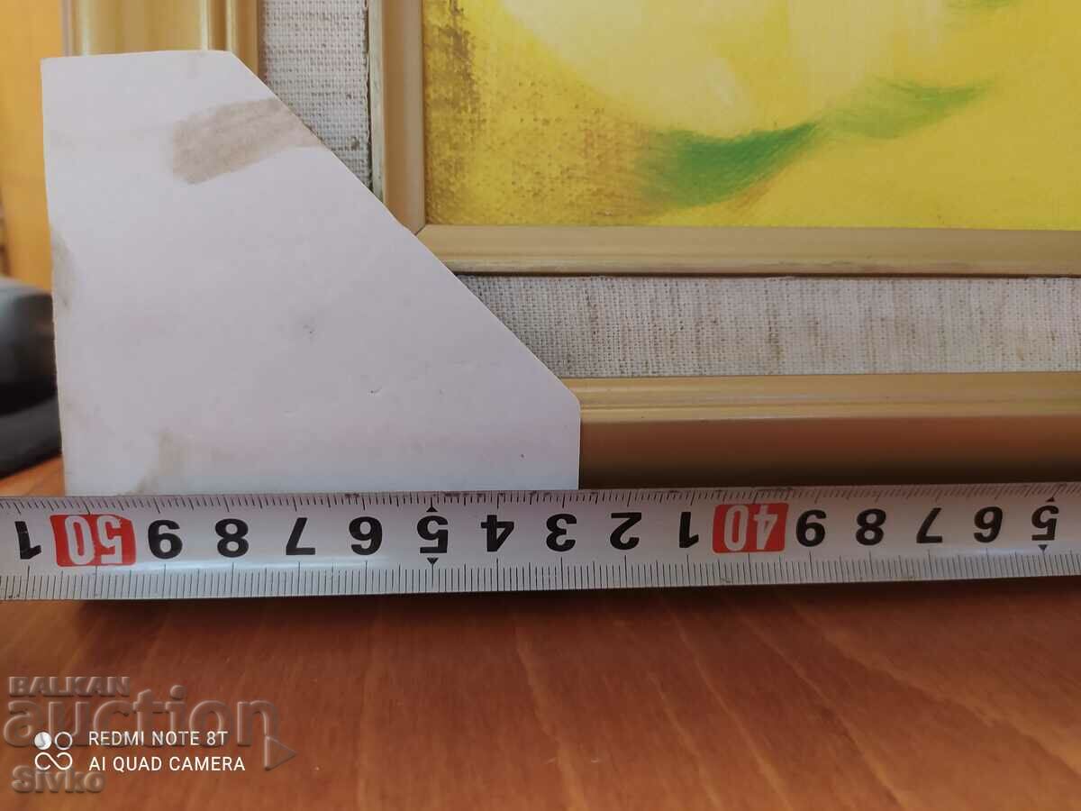 Oil painting canvas vase with flowers and letter with price 29.99 BGN | € 15.33 Oil painting canvas vase with flowers and letter with price 29.99 BGN | € 15.33