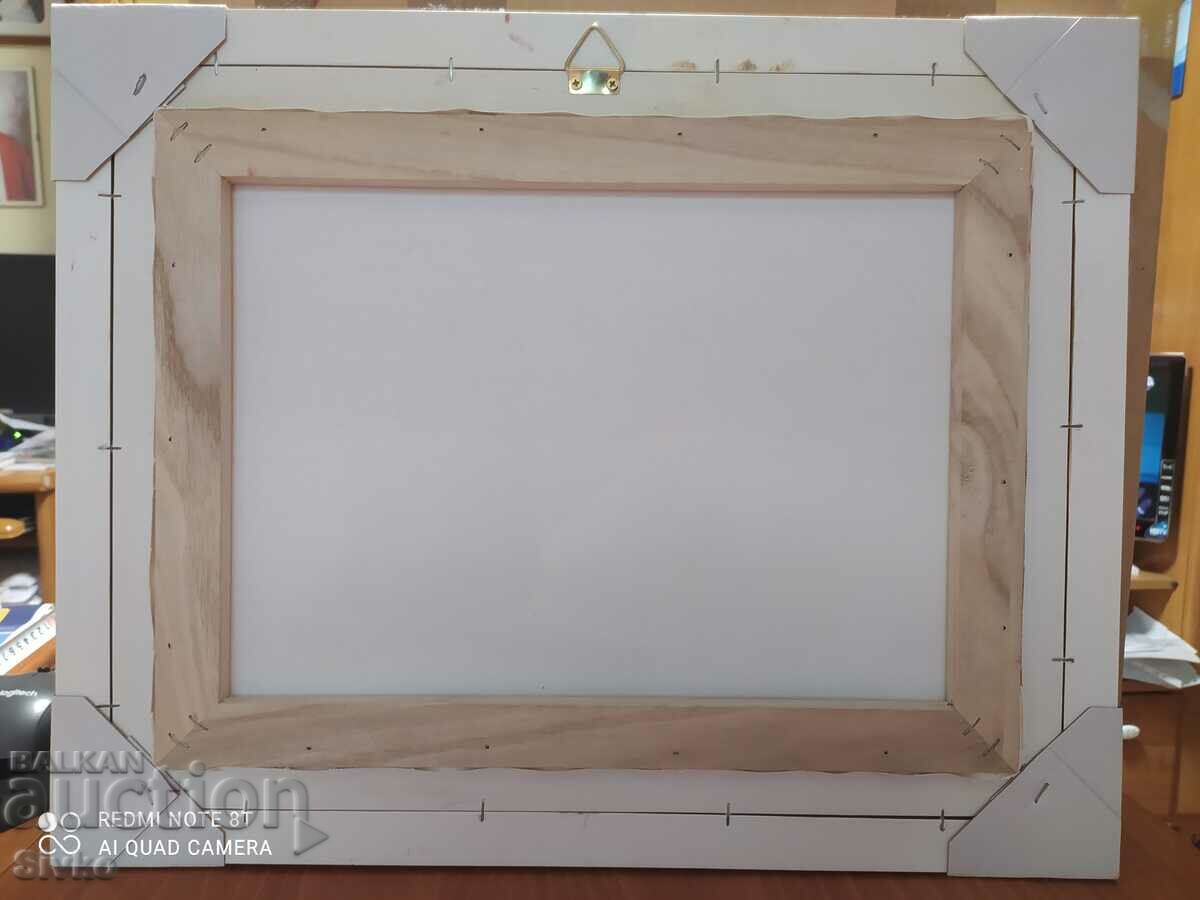 Delivery of Oil painting canvas vase with flowers and letter Delivery of Oil painting canvas vase with flowers and letter