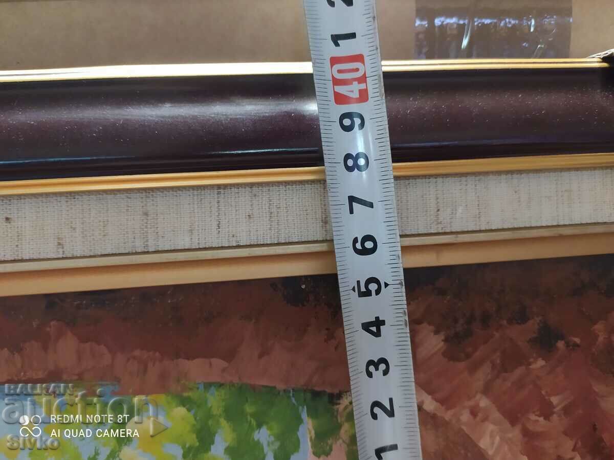 Auction Painting oil canvas city fountain Auction Painting oil canvas city fountain