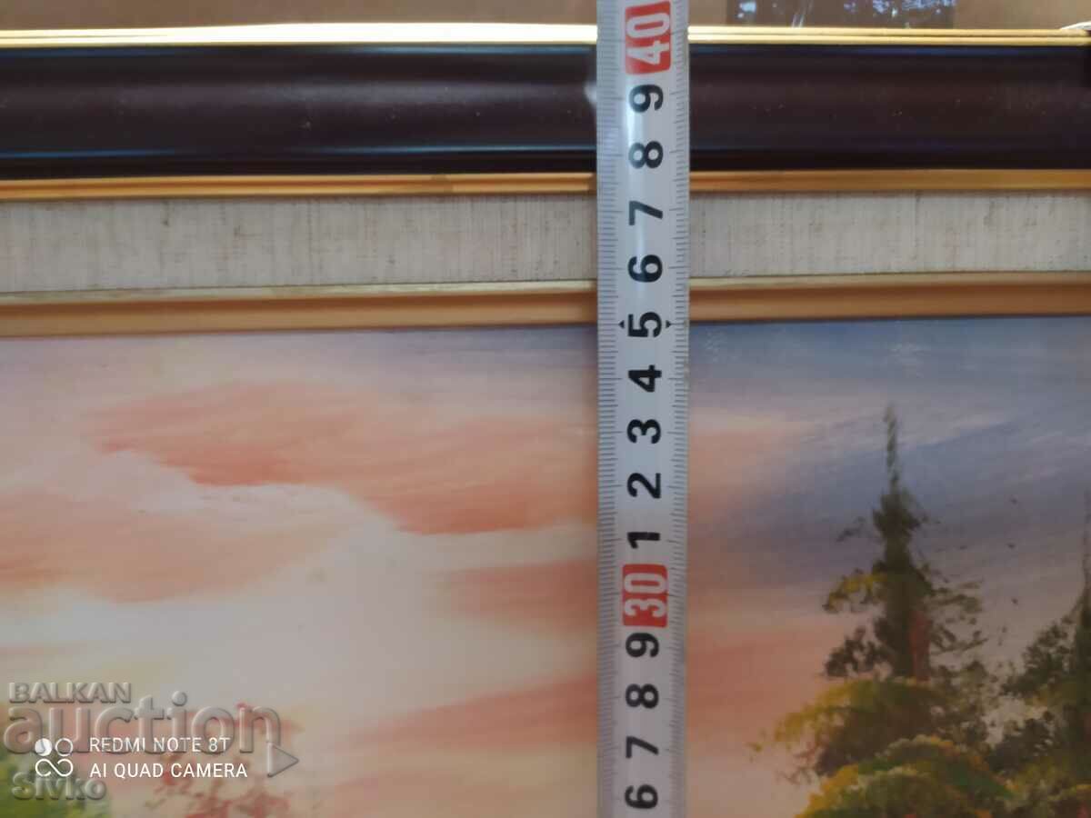Аукцион Картина масло платно мостът към дома Аукцион Картина масло платно мостът към дома