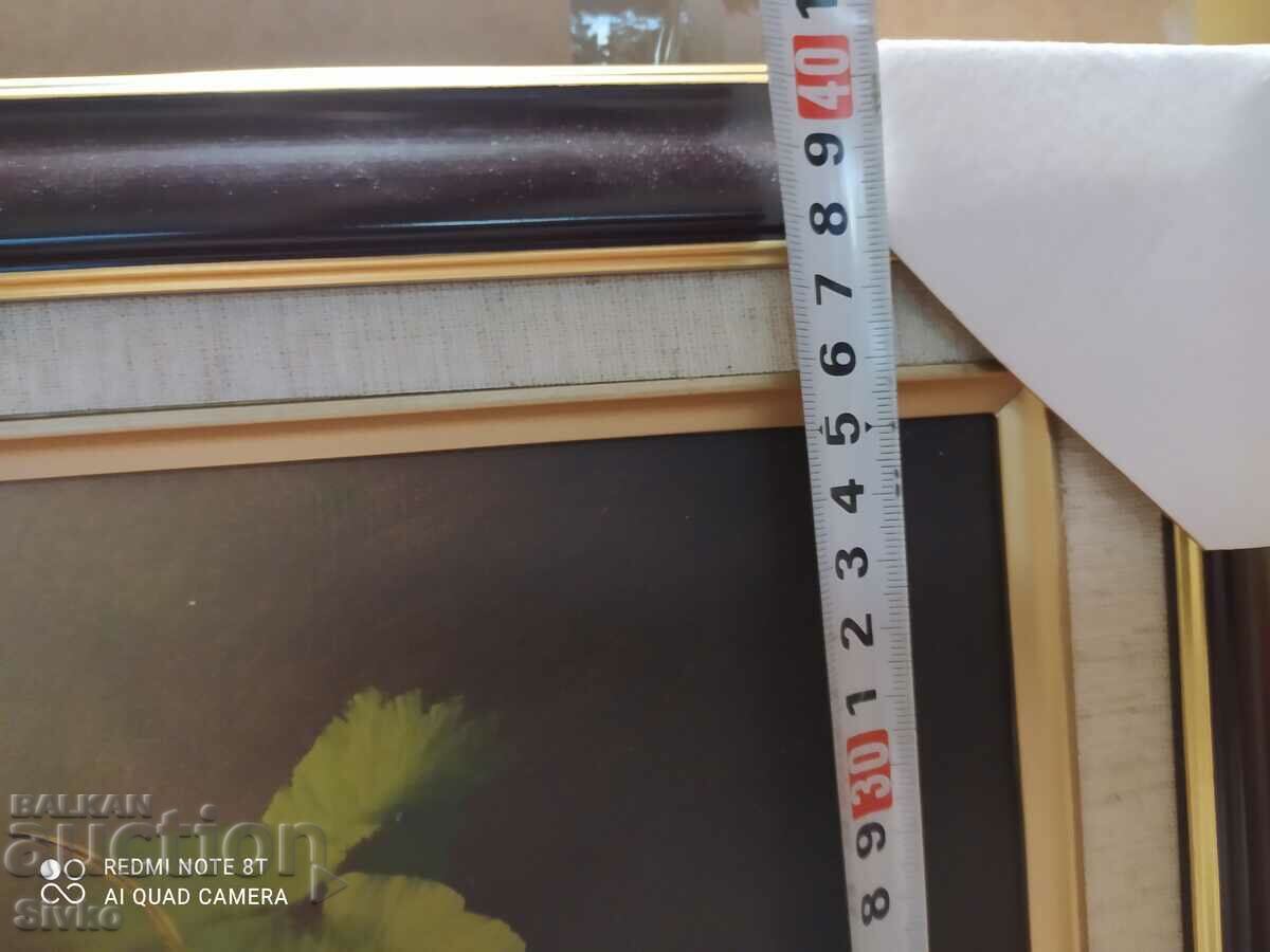 Auction  Painting oil canvas fruit and wine