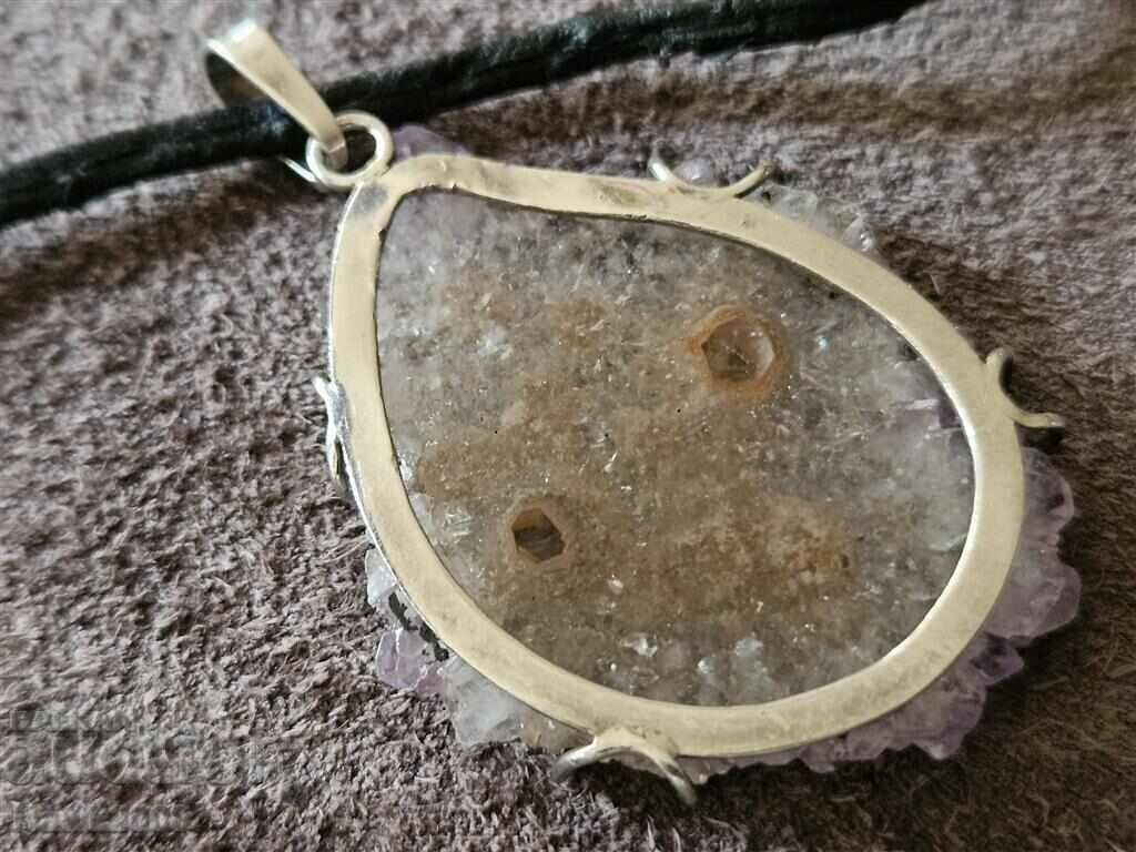 Unique designer silver necklace necklace with Amethyst - 5 Unique designer silver necklace necklace with Amethyst - 5