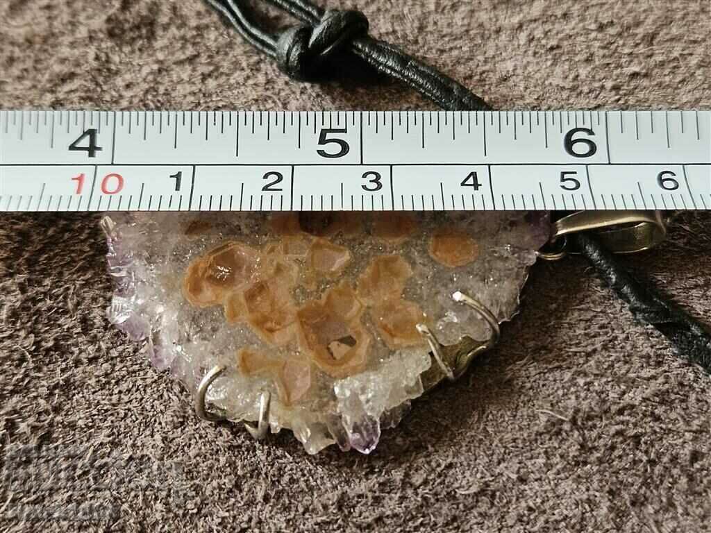 Unique designer silver necklace necklace with Amethyst - 6 Unique designer silver necklace necklace with Amethyst - 6