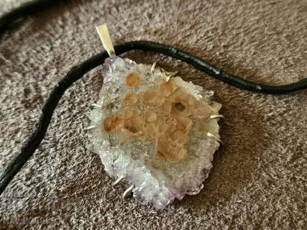 Unique designer silver necklace necklace with Amethyst Unique designer silver necklace necklace with Amethyst