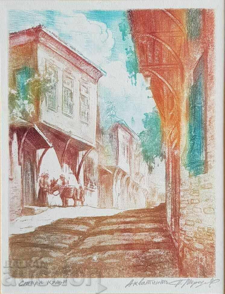 Petar Morozov 1880-1951 Old houses Aquatint with price 370.00 BGN | € 189.18 Petar Morozov 1880-1951 Old houses Aquatint with price 370.00 BGN | € 189.18