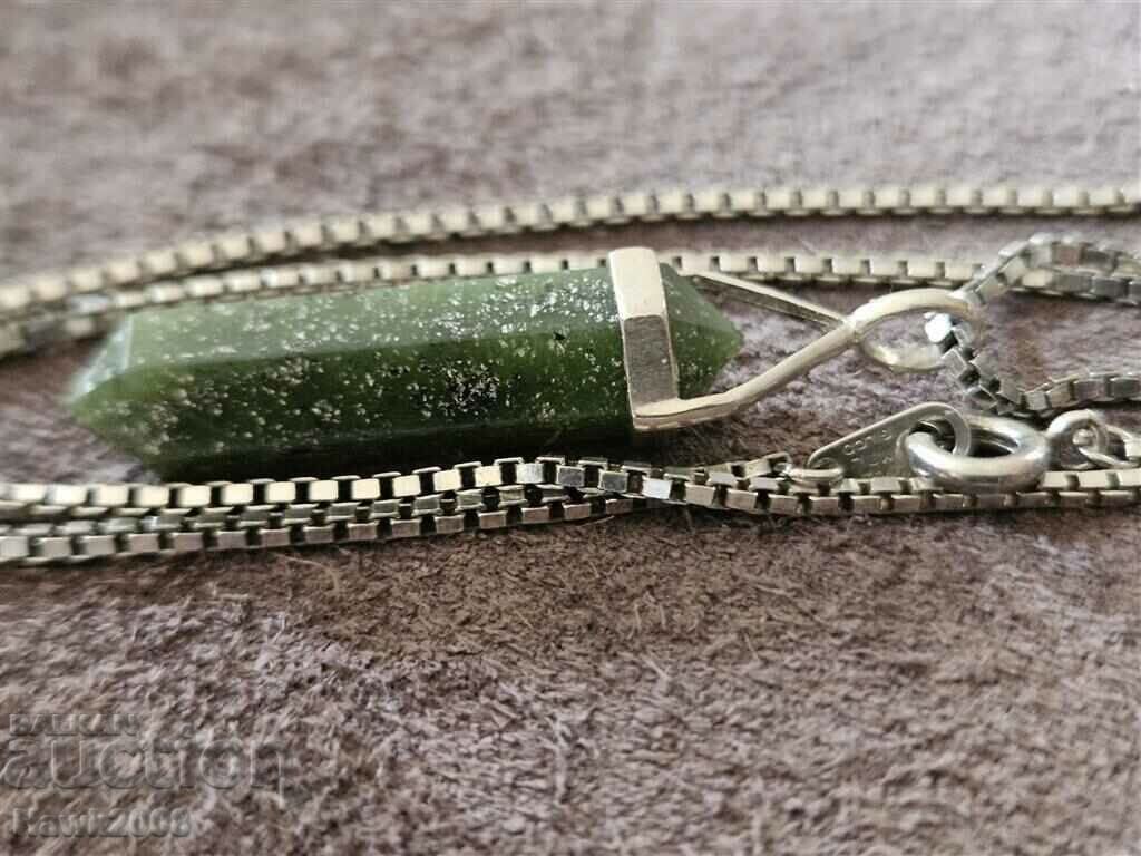 Delivery of Unique Designer Silver Jade Pendant Necklace Delivery of Unique Designer Silver Jade Pendant Necklace