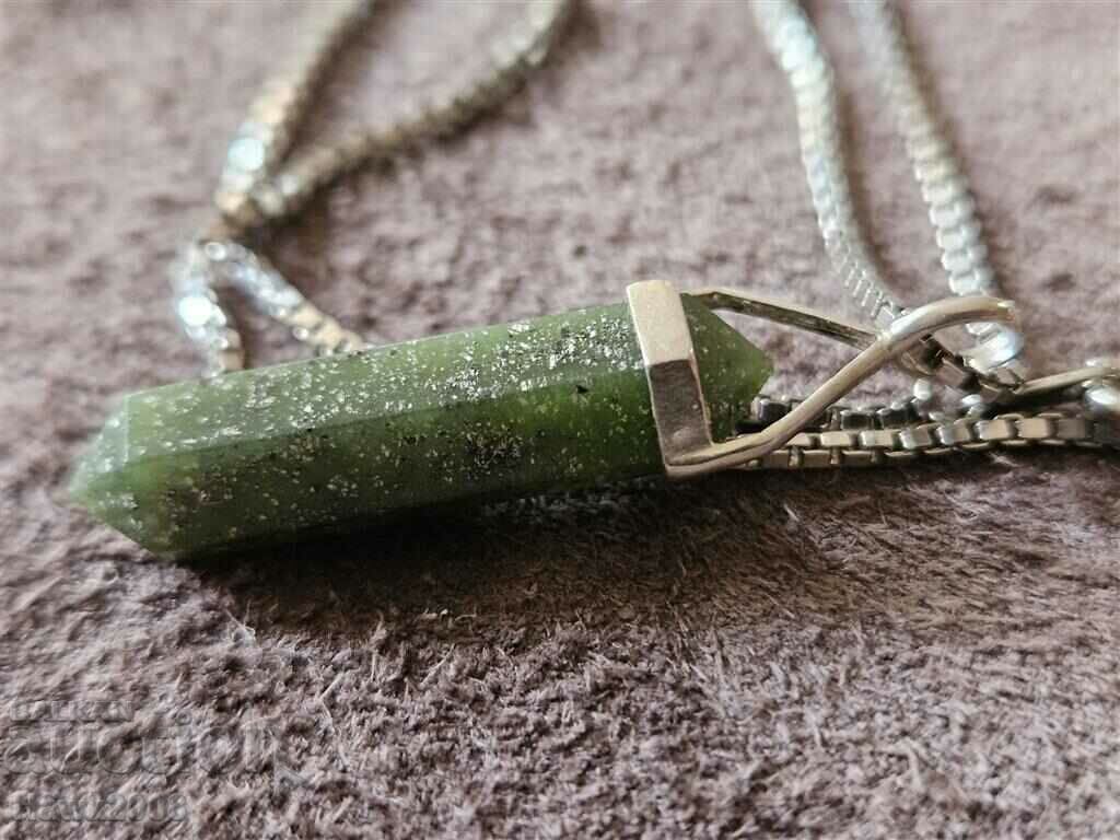 Unique Designer Silver Jade Pendant Necklace - 5 Unique Designer Silver Jade Pendant Necklace - 5