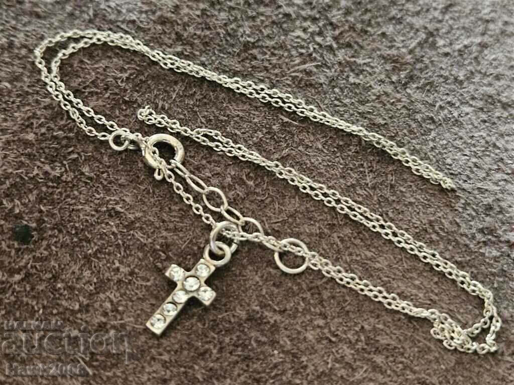 Cruce de argint cu cristale Colier unic de designer - 5