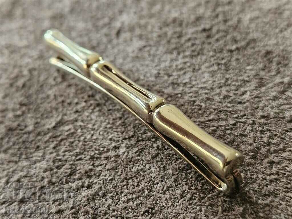 Unique Silver with thick gold plated clip tie pin with price 70.00 BGN | € 35.79 Unique Silver with thick gold plated clip tie pin with price 70.00 BGN | € 35.79