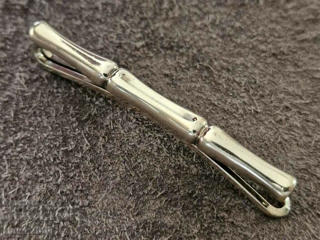 Auction Unique Silver with thick gold plated clip tie pin Auction Unique Silver with thick gold plated clip tie pin