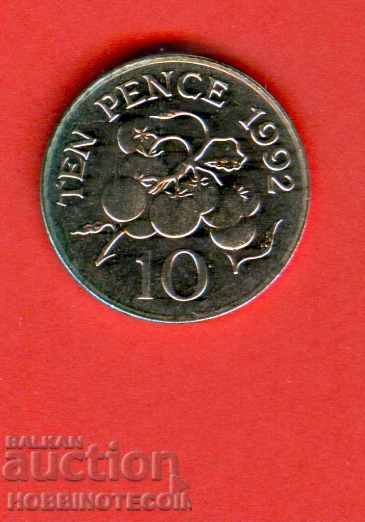 O - in GUERNSEY GUERNSEY 0,10 - 10 Penny τεύχος 1992 NEW UNC