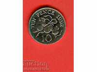 O - in GUERNSEY GUERNSEY 0.10 - 10 Penny issue 1992 NEW UNC