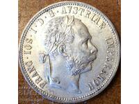 Austria 1 Florin 1879 UNC Patina Silver