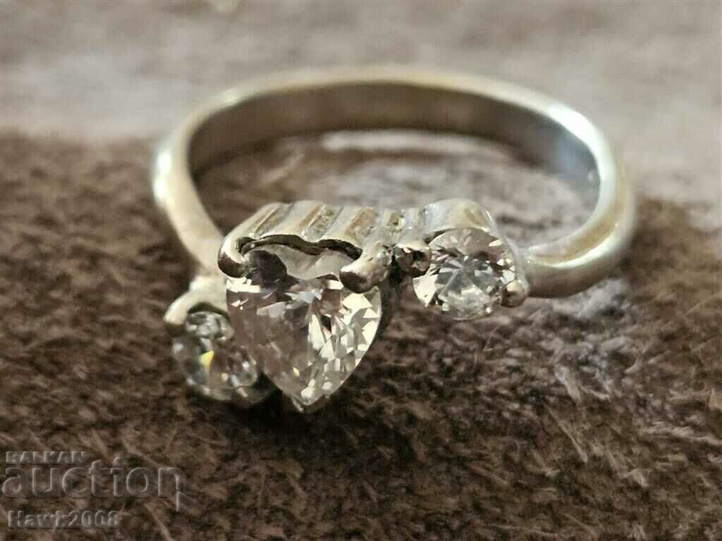 Σχεδιαστής κομψό και κομψό ασημένιο δαχτυλίδι με κρύσταλλο - 6 Σχεδιαστής κομψό και κομψό ασημένιο δαχτυλίδι με κρύσταλλο - 6