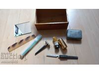 Military toilet box with accessories