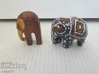 Elephant figurines.