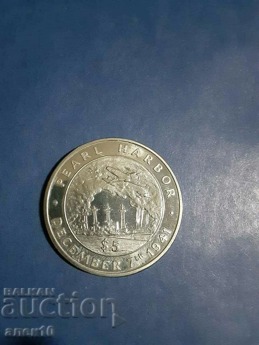 Токелау   5  долар    1991