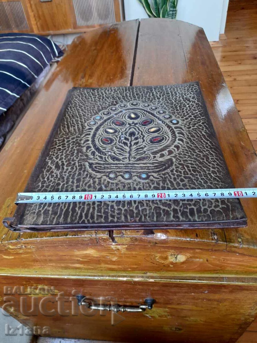 Auction Old leather folder Auction Old leather folder