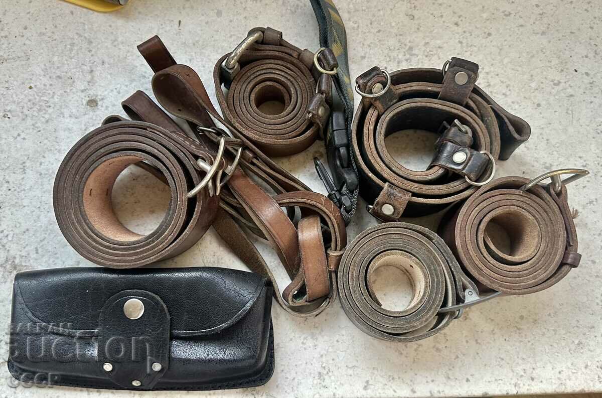 Lot of Leather Hunting Belts