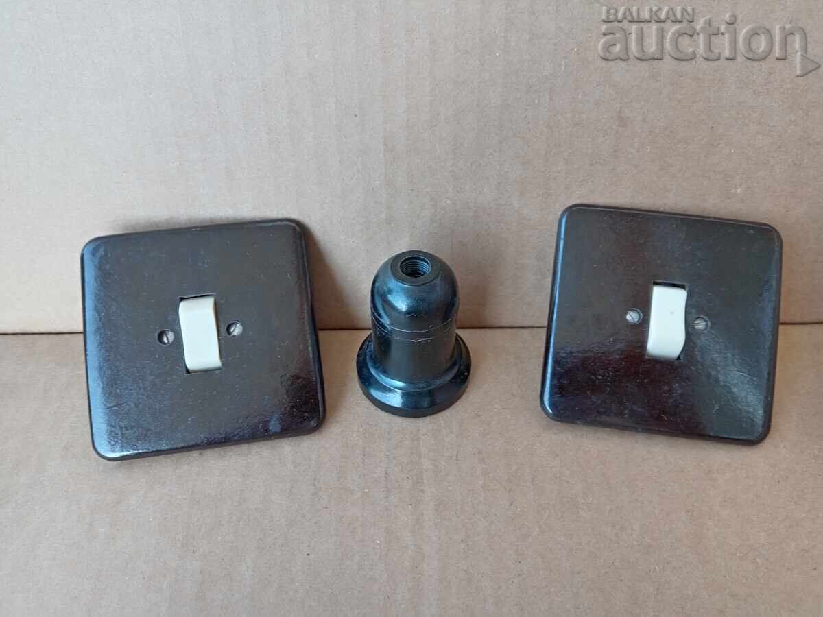 STAR Bakelite Electrical Switch and Socket Lot with price 21.00 BGN | € 10.74