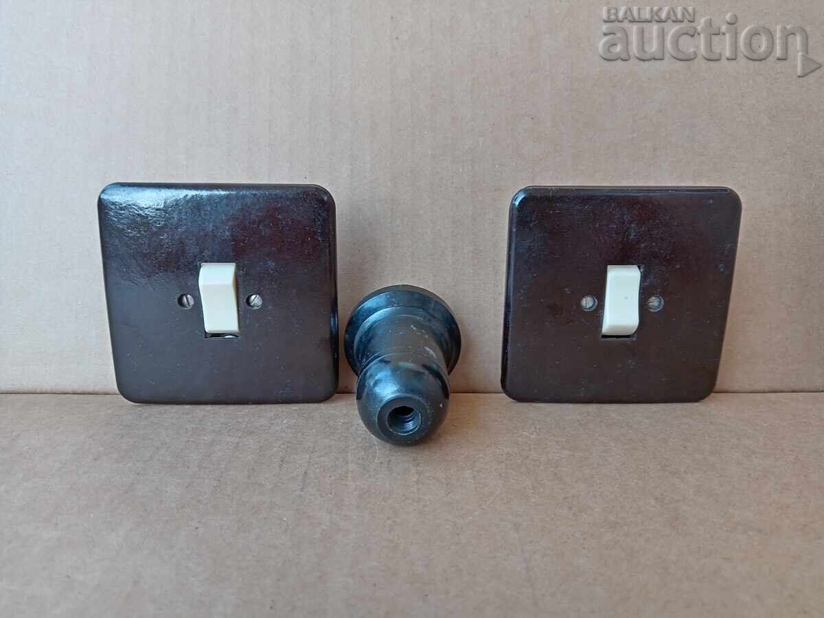 STAR Bakelite Electrical Switch and Socket Lot - 7