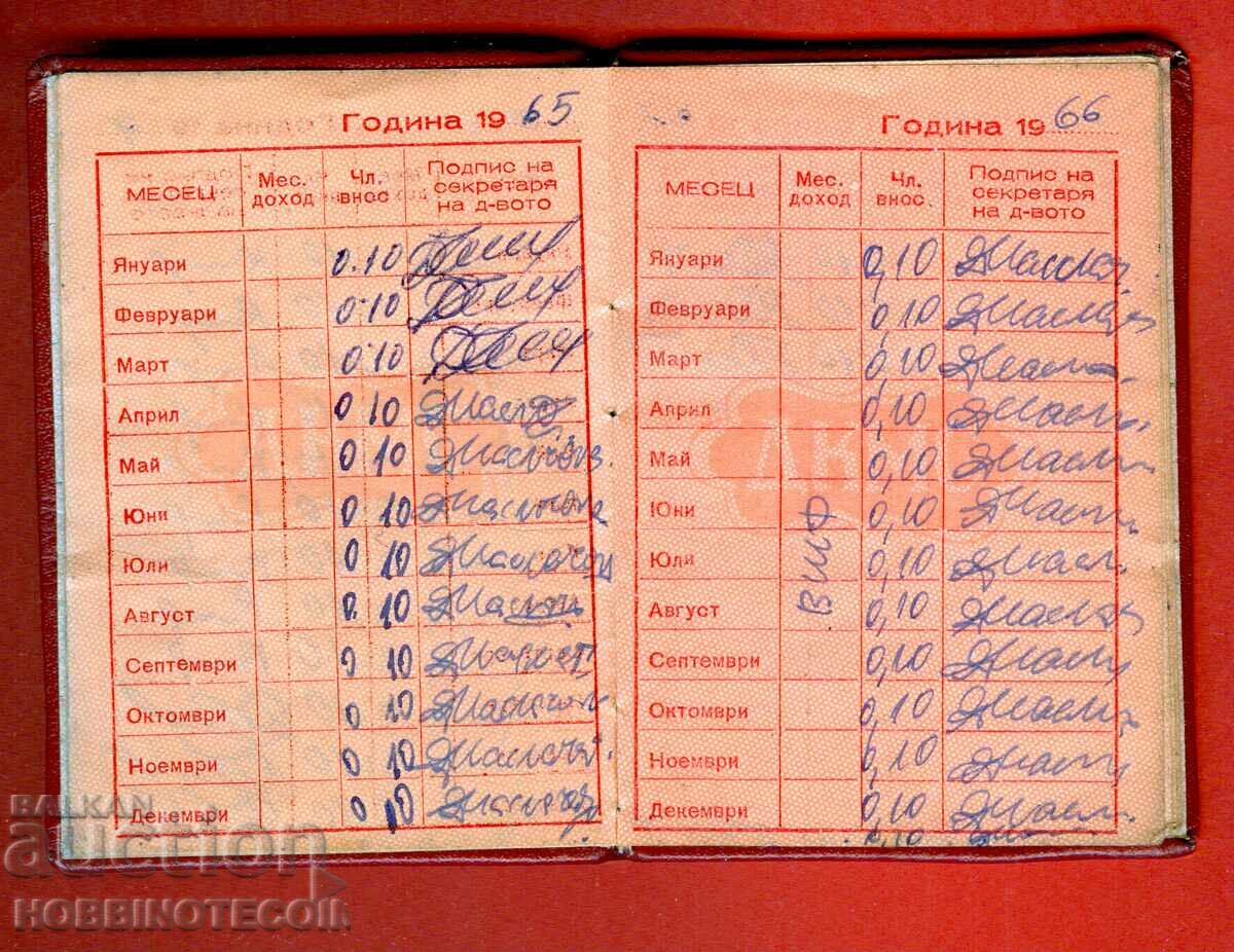 BULGARIA MEMBERSHIP CARD DKMS DIMITROVSKI KUM YOUTH UNION 1 - 6 BULGARIA MEMBERSHIP CARD DKMS DIMITROVSKI KUM YOUTH UNION 1 - 6