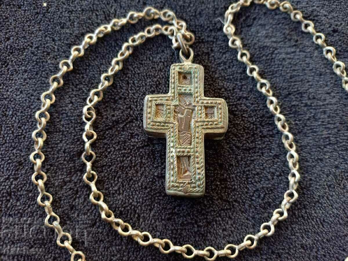 Renaissance Double Sided Encolpion Silver Cross 19th Century costume with price 550.00 BGN | € 281.21 Renaissance Double Sided Encolpion Silver Cross 19th Century costume with price 550.00 BGN | € 281.21