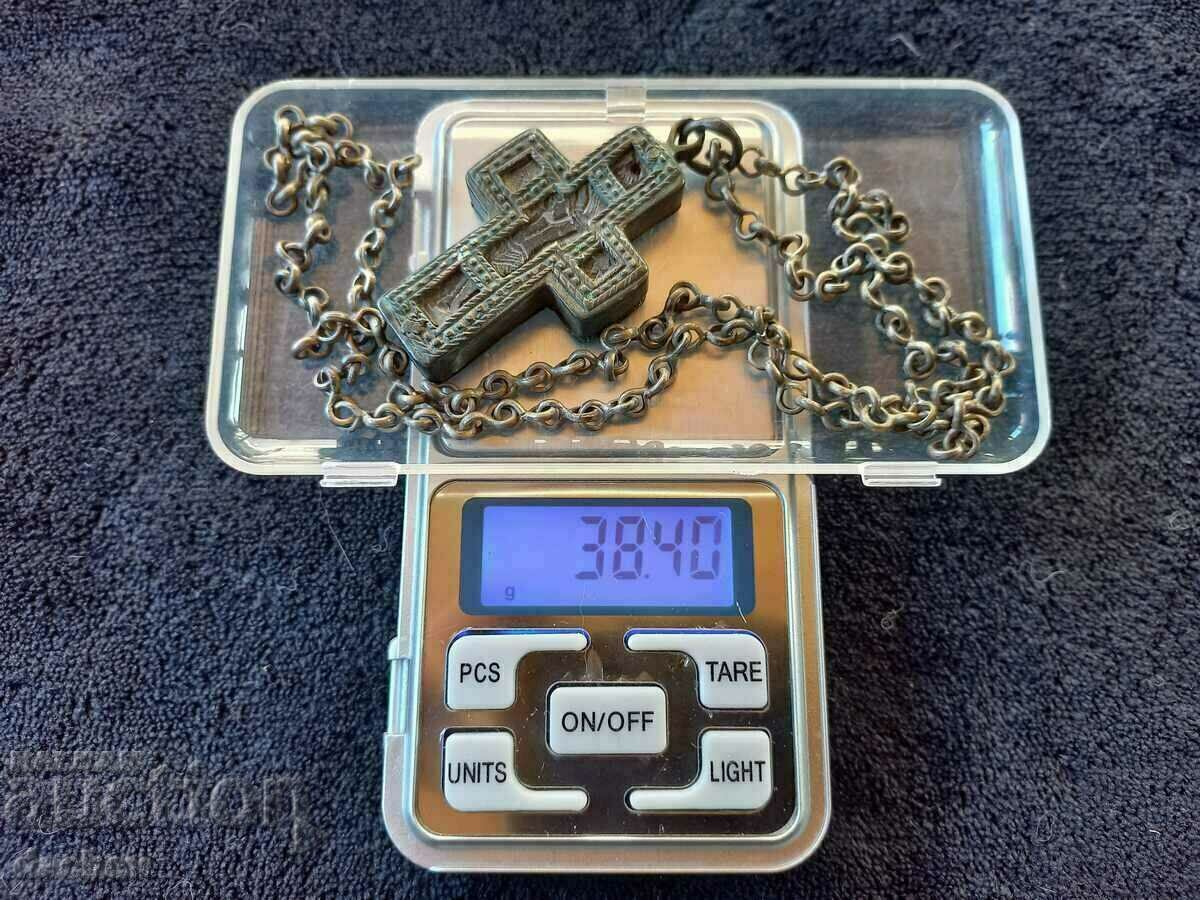 Renaissance Double Sided Encolpion Silver Cross 19th Century costume - 6 Renaissance Double Sided Encolpion Silver Cross 19th Century costume - 6