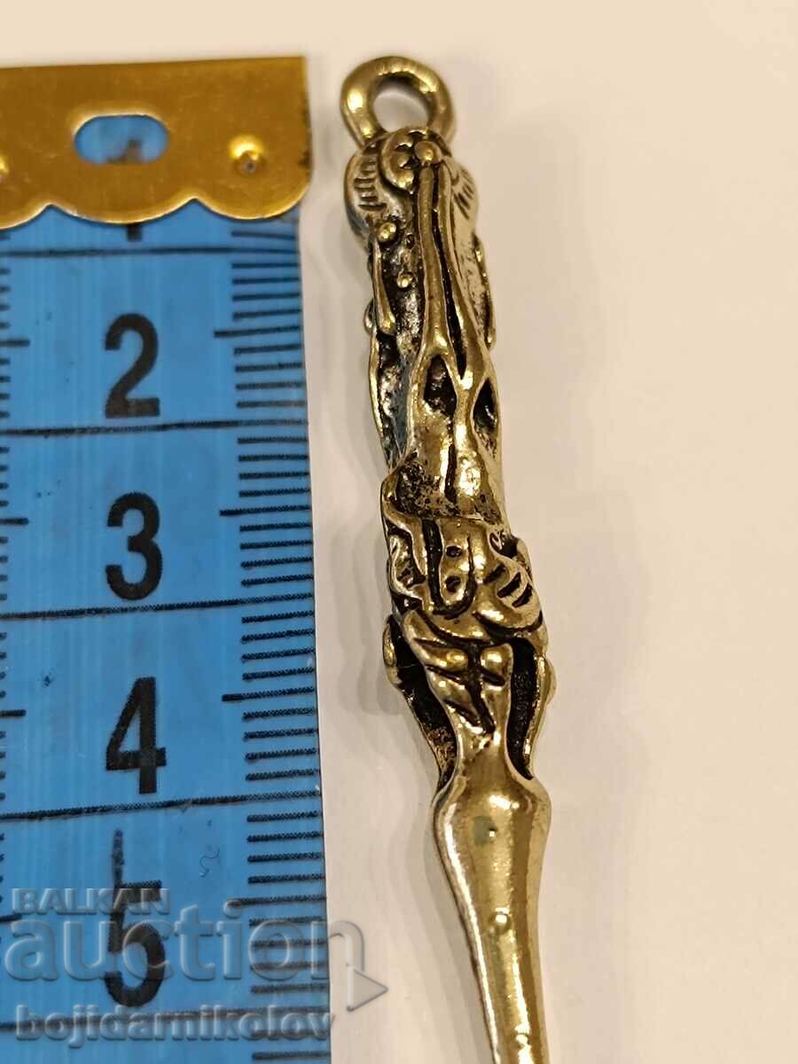 Auction EAR CLEANING SPOON 33 Souvenir or...Brass. Auction EAR CLEANING SPOON 33 Souvenir or...Brass.