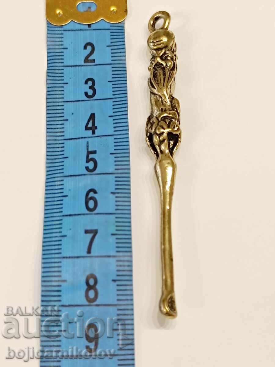 EAR CLEANING SPOON 33 Souvenir or...Brass. - 5 EAR CLEANING SPOON 33 Souvenir or...Brass. - 5
