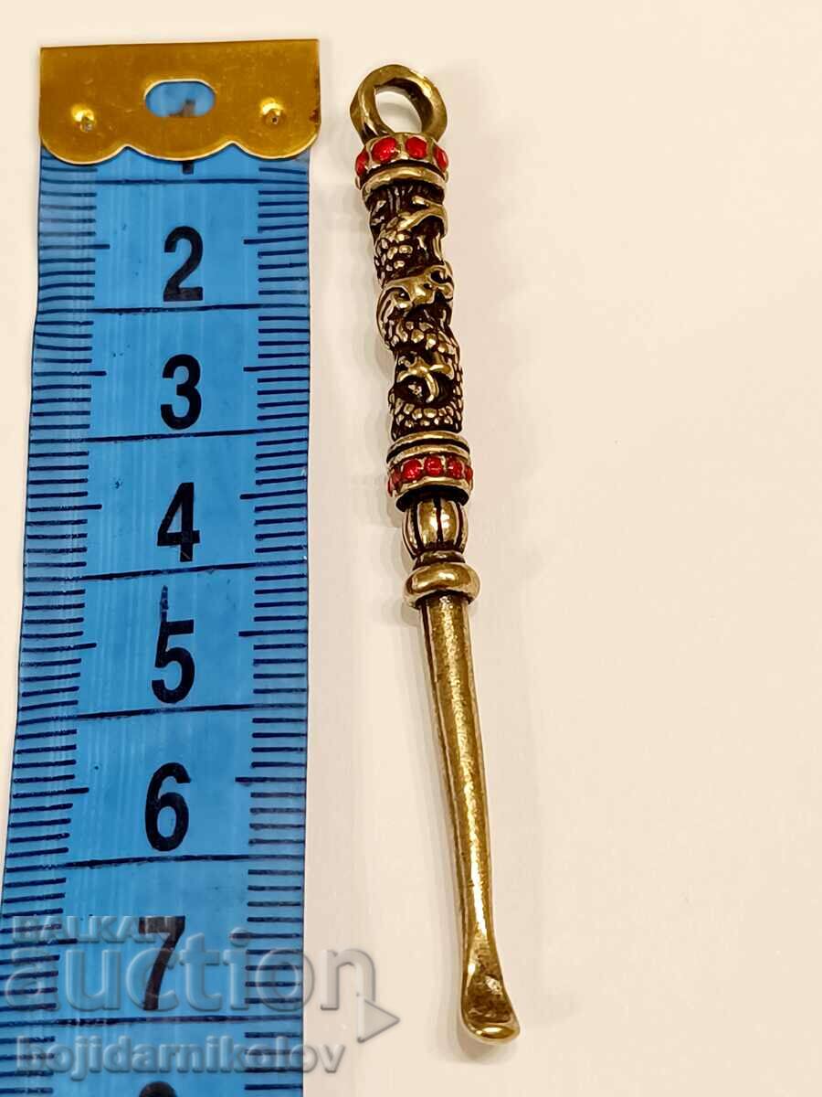 Auction EAR CLEANING SPOON 35 Souvenir or...Brass. Auction EAR CLEANING SPOON 35 Souvenir or...Brass.