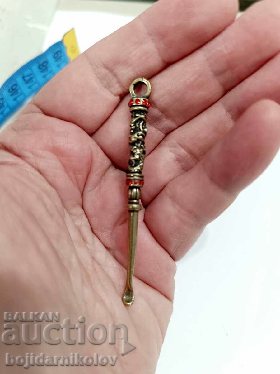 EAR CLEANING SPOON 35 Souvenir or...Brass. - 6 EAR CLEANING SPOON 35 Souvenir or...Brass. - 6
