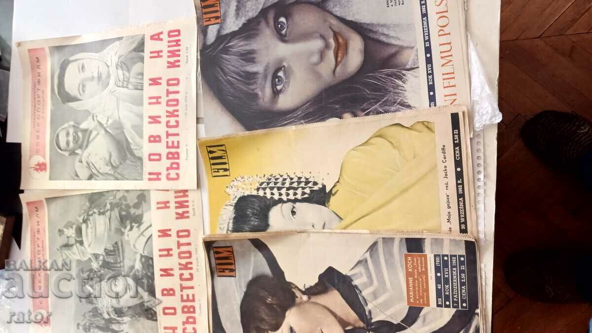 Magazines for CINEMA - FILM, SOVIET CINEMA 1951 - 62 - 5 pcs