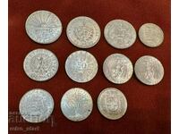 Лот сребърни монети, 223 грама