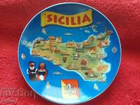 Παλιό πορσελάνινο πιάτο SICILIA Σικελία