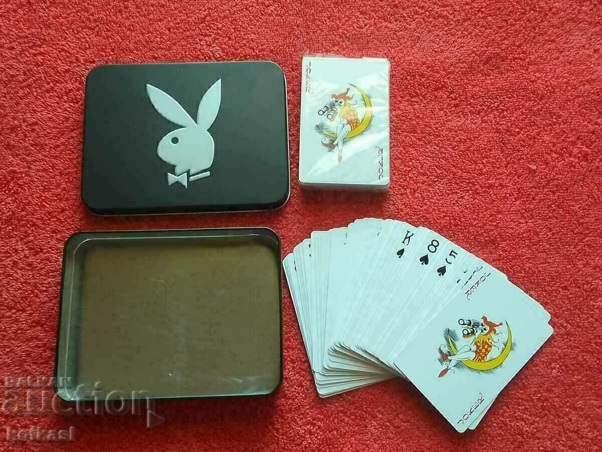 PLAYBOY two pairs of playing cards in box new unused PLAYBOY two pairs of playing cards in box new unused