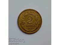 2 franci Franta 1939 Moneda franceza de 2 franci 1939