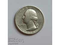 1/4 долар САЩ 1934 Сребро 25 цента САЩ 1934  монета