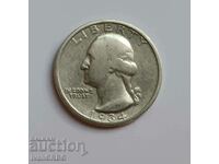 Moneda de argint 1/4 dolar SUA 1934 25 cenți SUA 1934