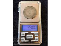 Large Silver Coin Ottoman Empire Turkish Par 20 Kurush