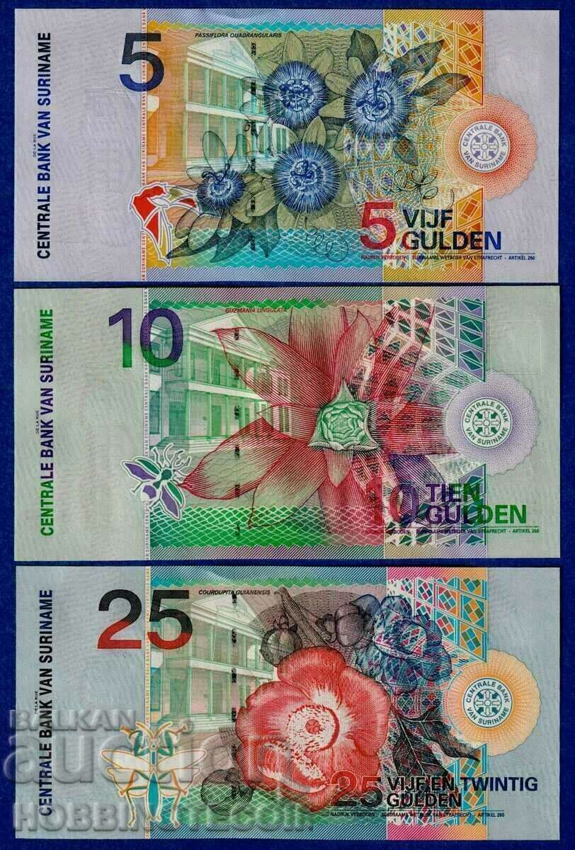 SURINAME SURINAME 5 10 25 Gulden issue issue 2000 NEW UNC with price 19.54 BGN | € 9.99 SURINAME SURINAME 5 10 25 Gulden issue issue 2000 NEW UNC with price 19.54 BGN | € 9.99