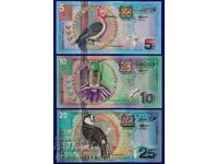 SURINAME SURINAME 5 10 25 Gulden issue issue 2000 NEW UNC