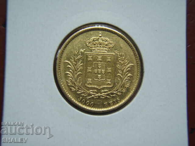 5000 Reis 1862 Portugalia (5000 reĭs Portugaliya) XF/AU (aur) cu preț € 1249.89 | 2444.58 BGN