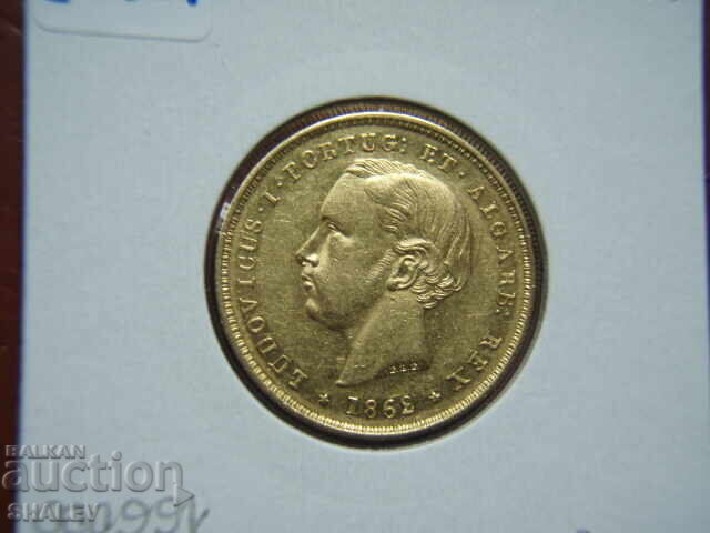 5000 Reis 1862 Portugalia (5000 reĭs Portugaliya) XF/AU (aur) - 5